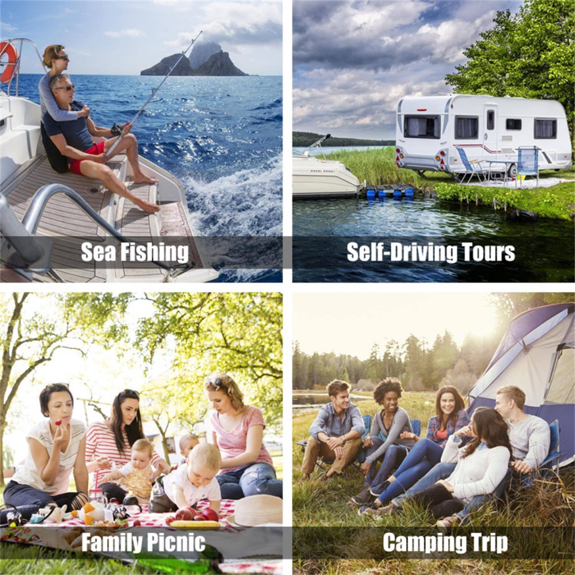 Sea Fishing  
Self-Driving Tours  
Family Picnic  
Camping Trip