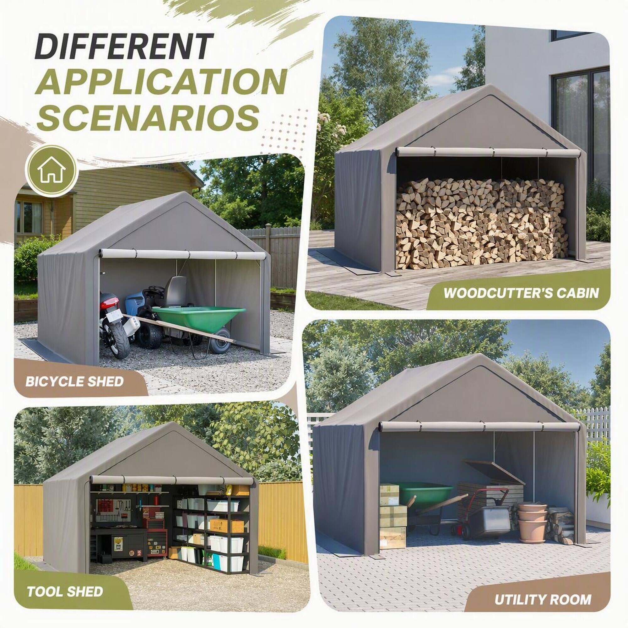 DIFFERENT APPLICATION SCENARIOS

- WOODCUTTER'S CABIN
- BICYCLE SHED
- TOOL SHED
- UTILITY ROOM