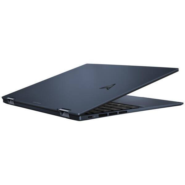 Alt View 5. ASUS - ZenBook S 13 Flip 13.3" 2.8K OLED Touch Intel i7-1260P 2.10 GHz up to 4.70 GHz 16GB RAM 1TB SSD Windows 11 Home Laptop - Blue.
