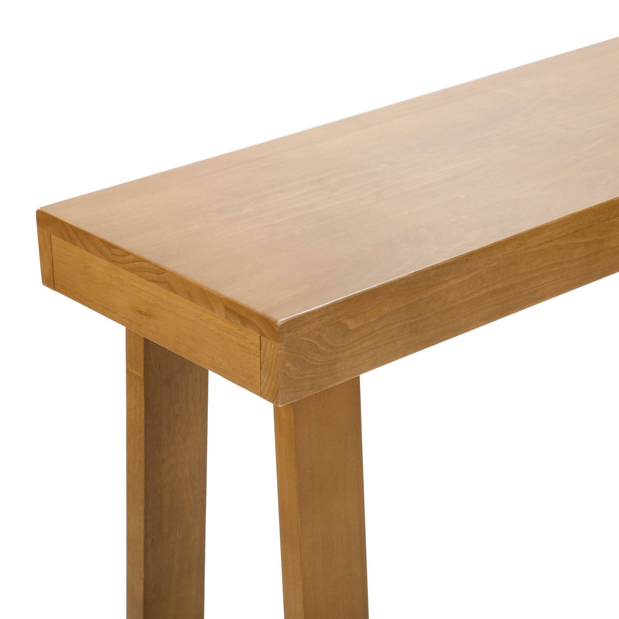 Alt View 3. Plank+Beam - Classic Console Table (66in / 1680mm), Pecan - Pecan.