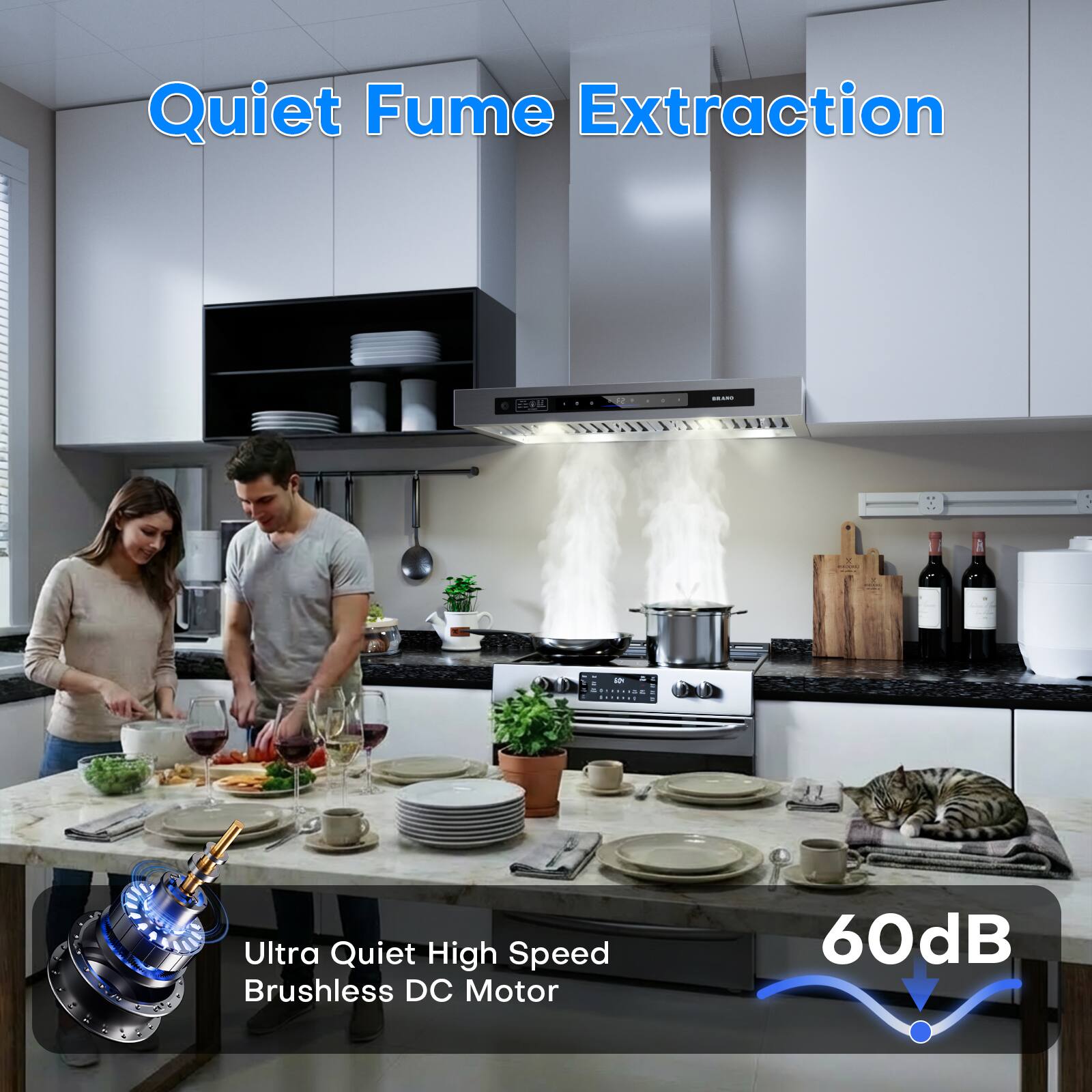 Quiet Fume Extraction

Ultra Quiet High Speed Brushless DC Motor
60dB