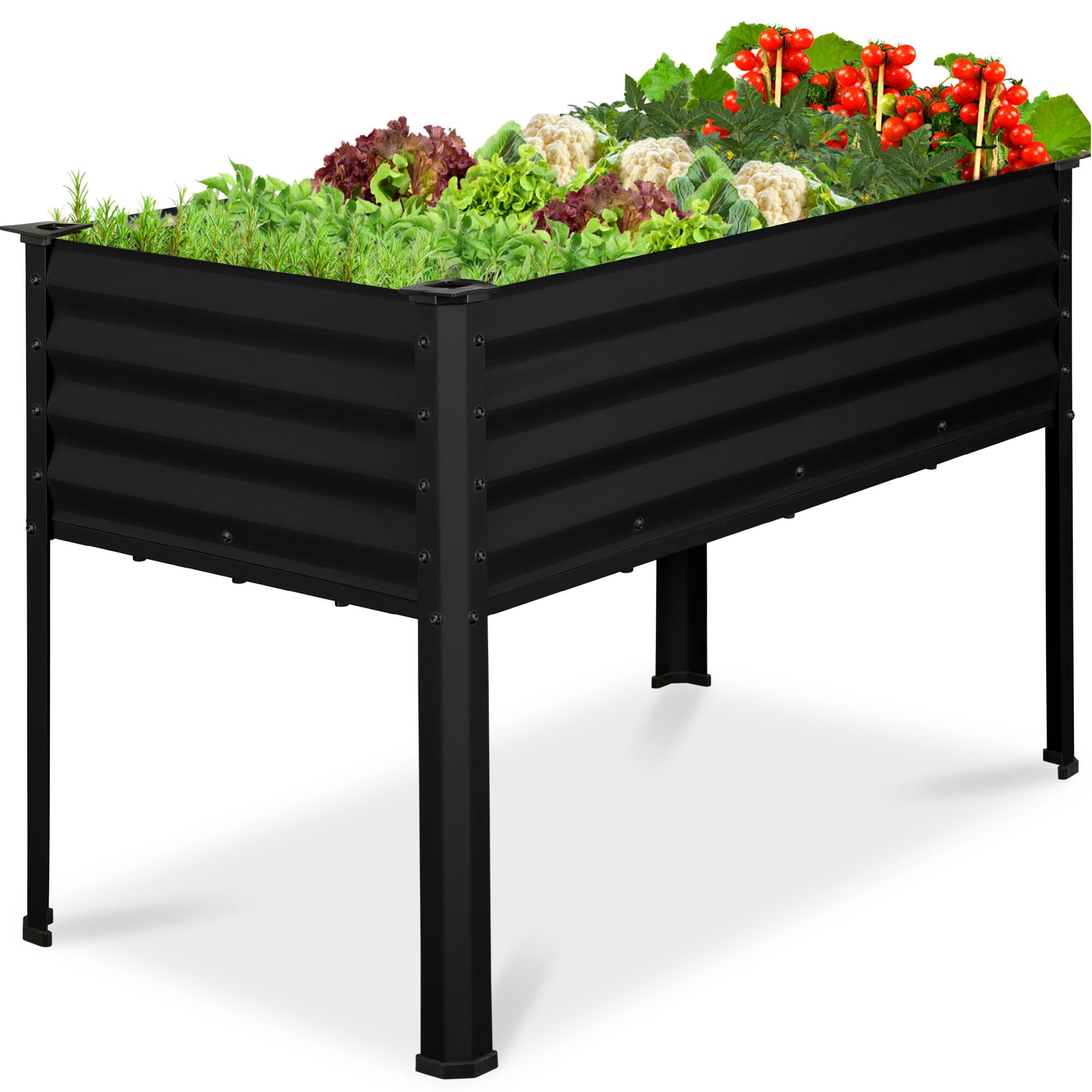 Best Choice Products - 48x24x30in Elevated Galvanized Metal Garden Bed w/ Corner Protectors - Black price history on PriceWatchPro