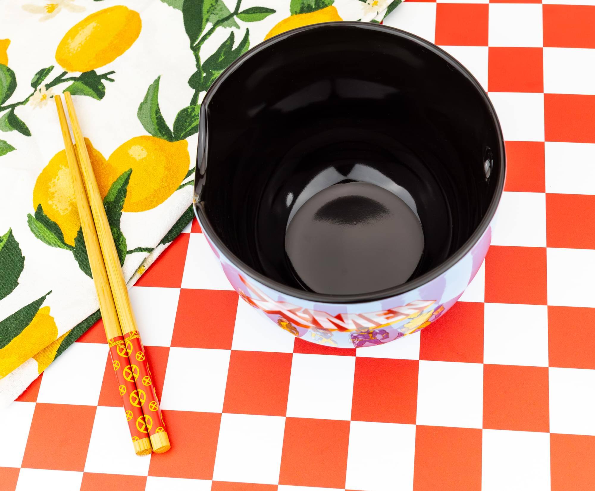 Alt View 5. Marvel - Marvel X-Men Characters 20-Ounce Ramen Bowl and Chopstick Set - Blue.