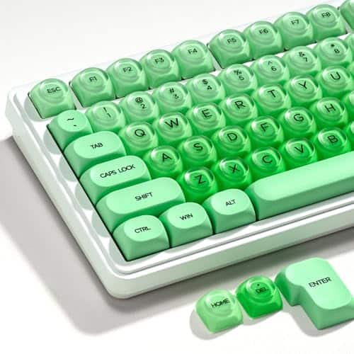 Comfort Essence - Pbt Keycaps Xvx Green Hoa Profile 132-key Cute Custom for Mechanical Keyboards With Cherrygateron Mx - Apple Green