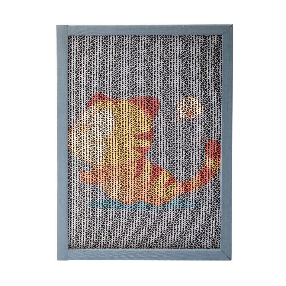 Alt View 1. Resenkos - Resenkos Cat Scratching Post With Fun Patterns, 7 Reusable Mats, Pet Activity Center, Gray - Gray.