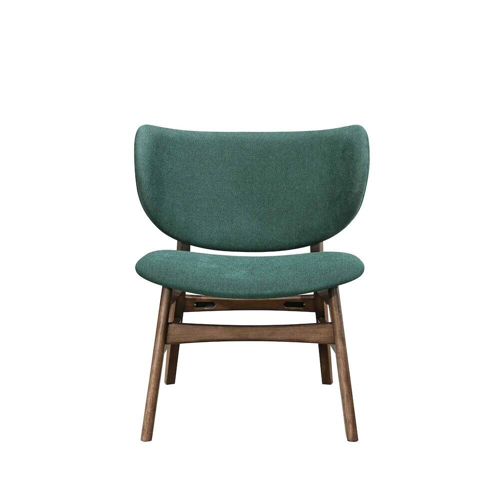 Back. New Classic Furniture - Adler 2-Piece Wood & Fabric Lounge Chair in Green - Green.