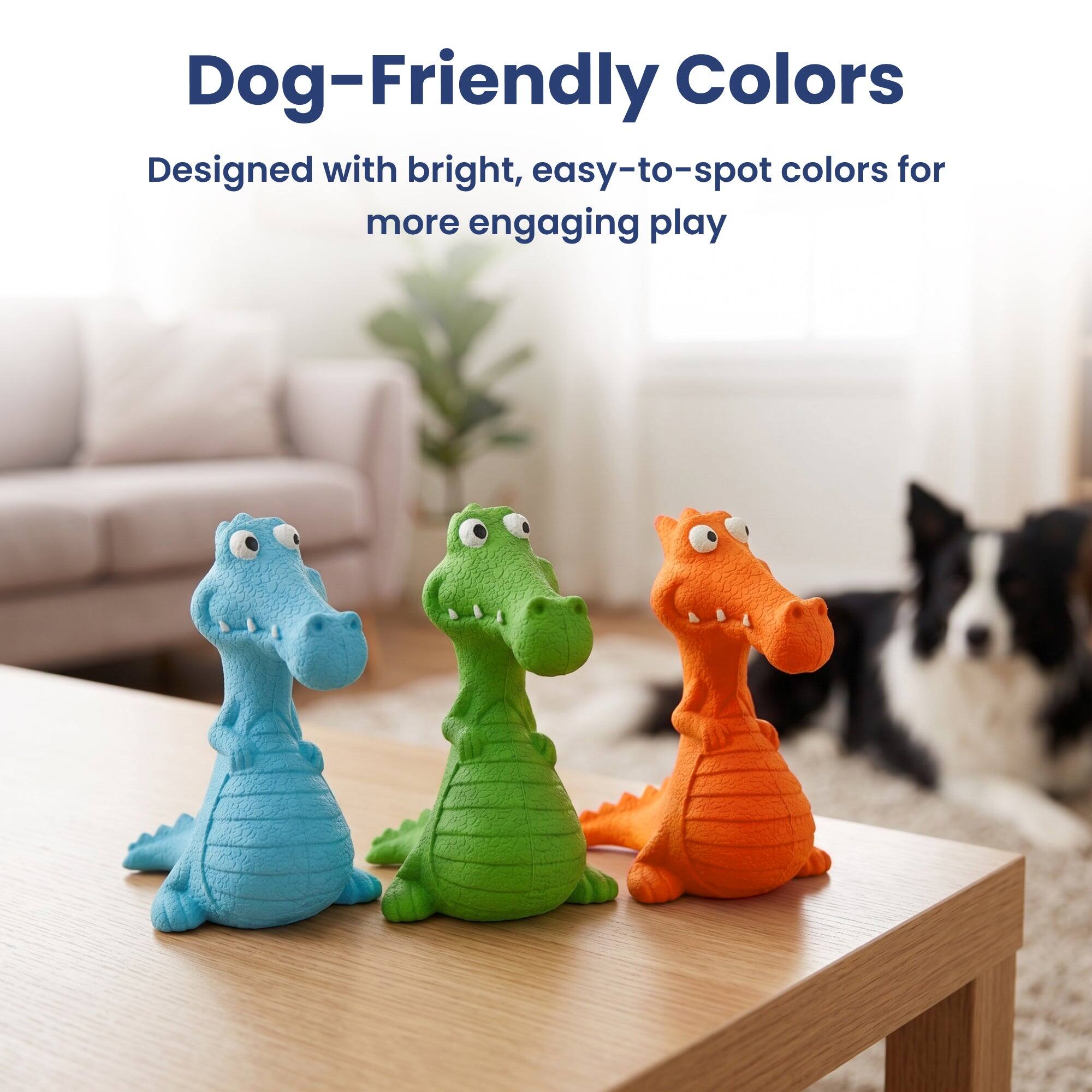 Dog-Friendly Colors  
Designed with bright, easy-to-spot colors for more engaging play