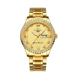 Home Collection - Waterproof Men’s Stainless Steel Quartz Watch with Day Display Business Gift Relojes De Hombre - Gold