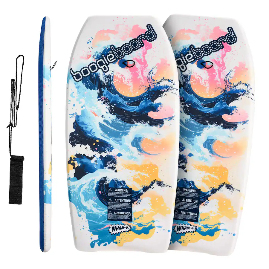Fun Core For Kids Boogie Board 2 Pack 37 Inch Body Board with Wrist Leash Fiberclad Cover ...