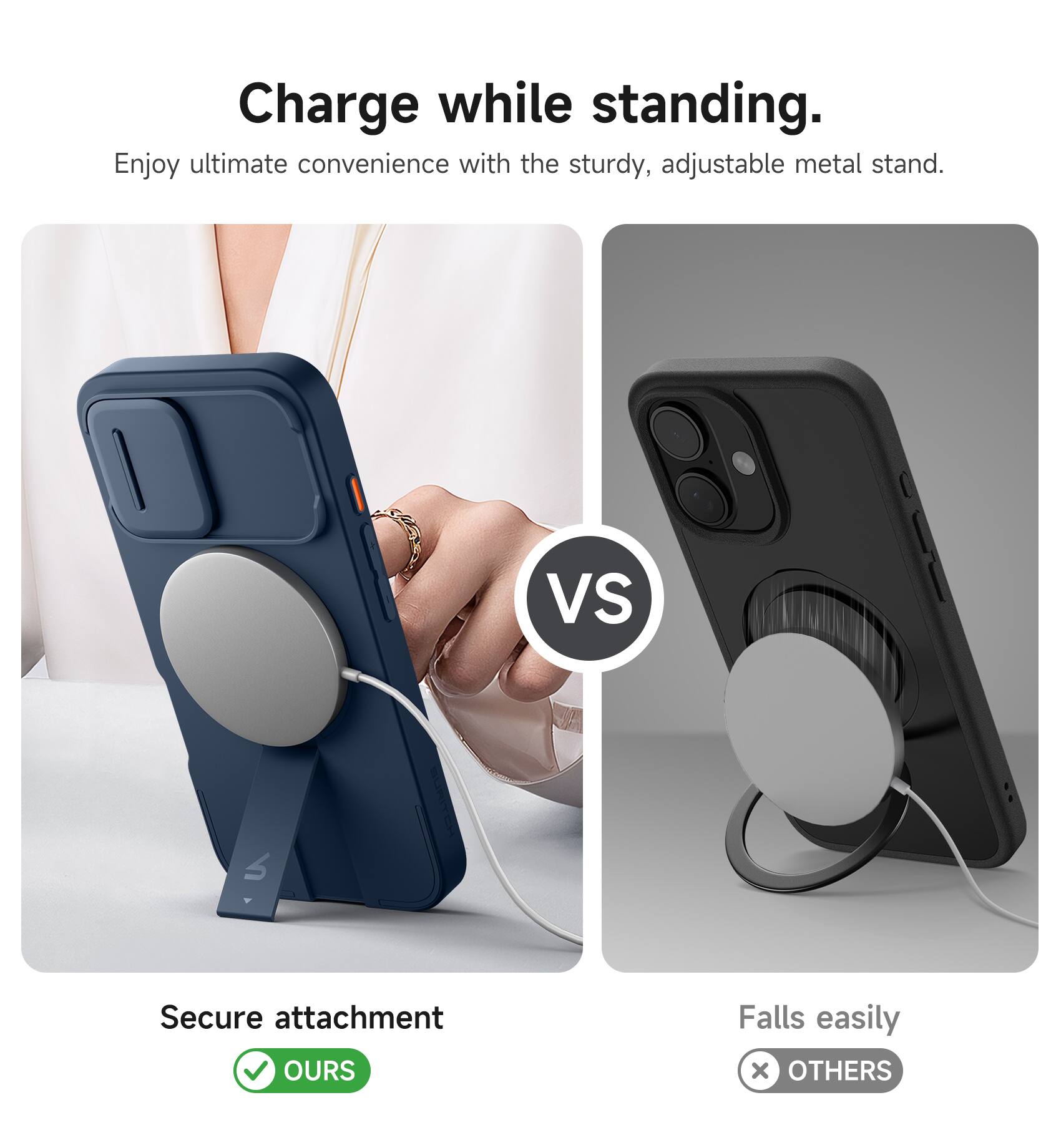 SURITCH Bumper Case for iPhone 16 with Camera Slide Cover Compatible ...