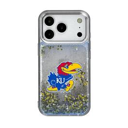 Keyscaper - NCAA - Kansas Jayhawks Linen Logo iPhone Glitter Case - 13 - Multicolor