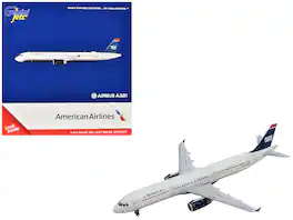 Airbus A321 Commercial Aircraft "American Airlines" (N578UW) White with Blue Tail 1/400 Diecast Model by GeminiJets