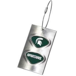 Jardine - Michigan State Spartans 3.5'' x 2'' Bag Tag - Silver