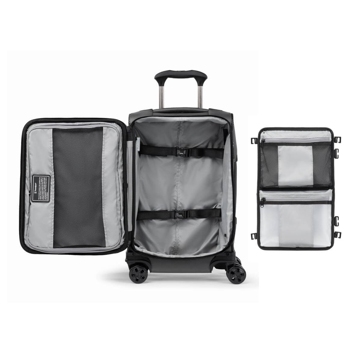 Alt View 1. Travelpro - Travelpro Crew Classic Lightweight Softside Expandable 21" Carry On Spinner - Titanium Grey.