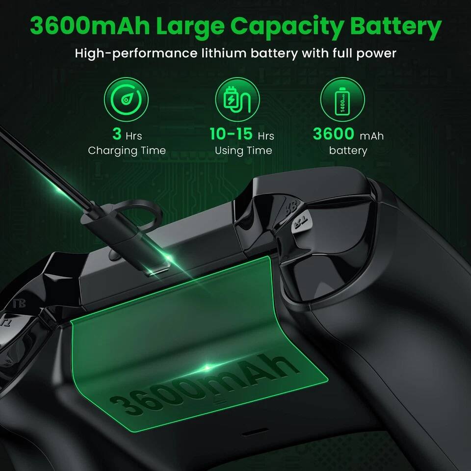 3600mAh Large Capacity Battery  
High-performance lithium battery with full power  

- 3 Hrs Charging Time  
- 10-15 Hrs Using Time  
- 3600 mAh battery