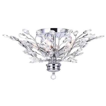 Front. CWI Lighting - Ivy 6 Light Flush Mount With Chrome Finish - Chrome.