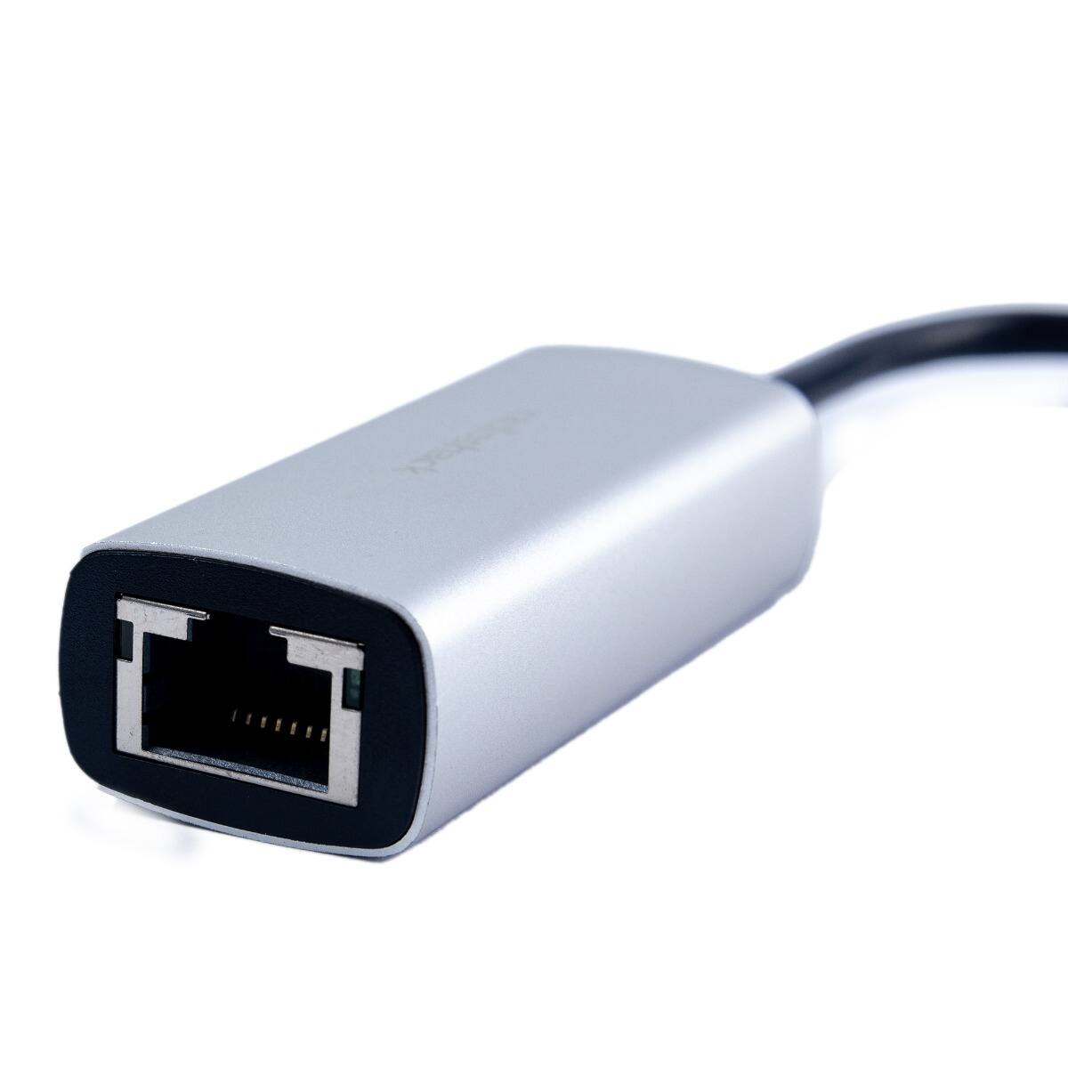 Left. RadioShack - Type-C to Ethernet Adapter - Grey.