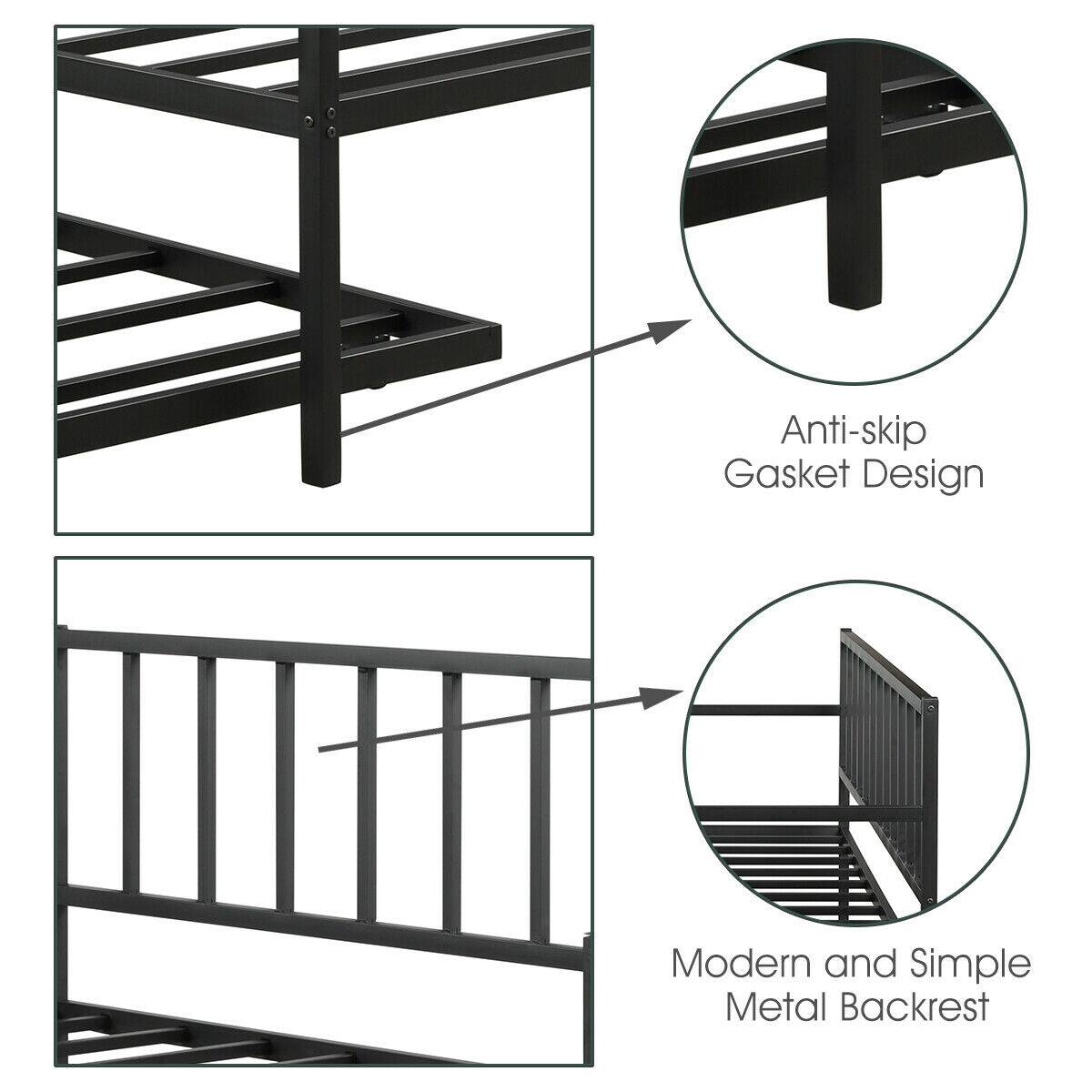 Anti-skip Gasket Design  
Modern and Simple Metal Backrest