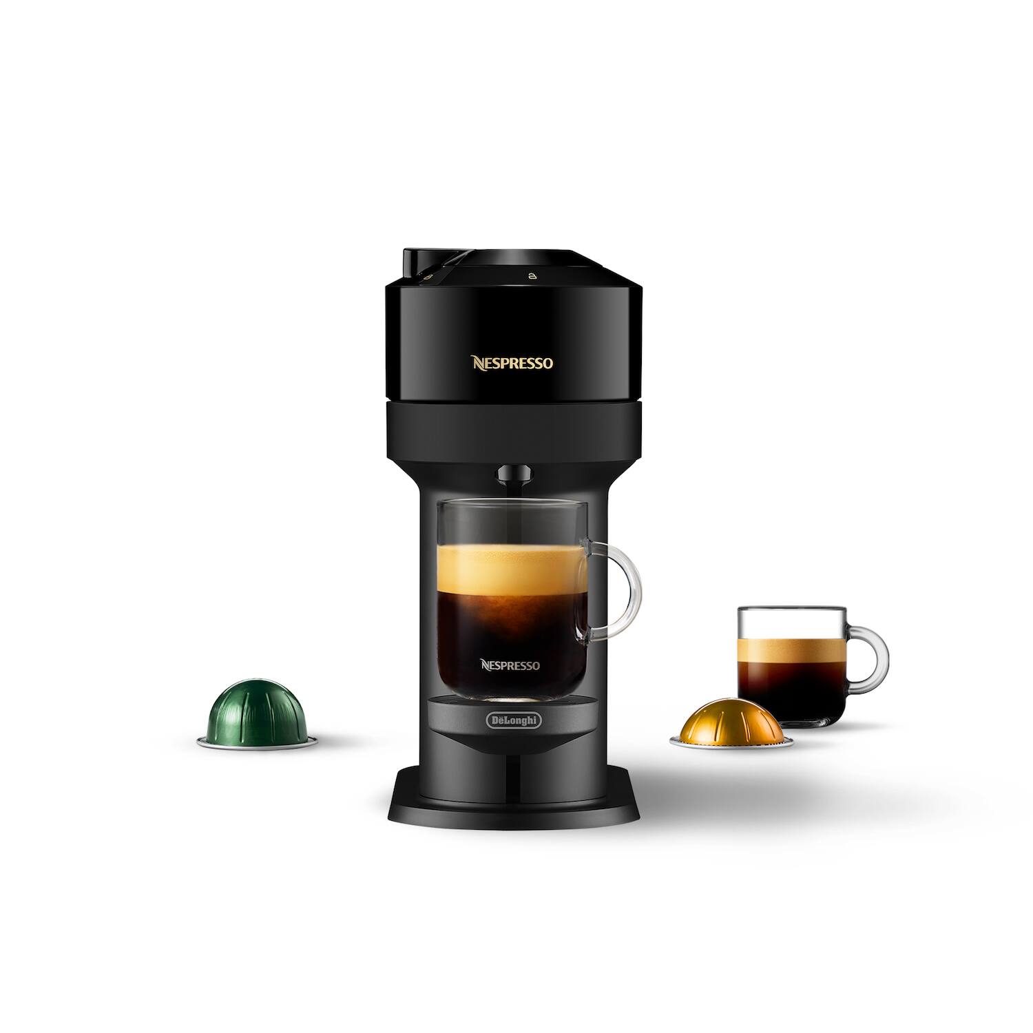Front. Nespresso - Nespresso Vertuo Next Coffee and Espresso Maker - Glossy Black.