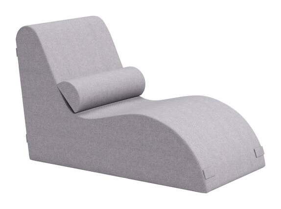 Front. Hivvago - Luanda Chaise Lounge Gray - Gray.