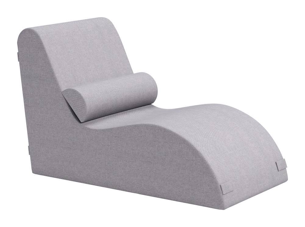 Front. Hivvago - Luanda Chaise Lounge Gray - Gray.