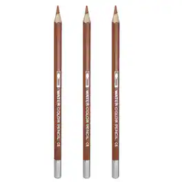 Unique Bargains - Watercolor Pencils, Color Pencil Set for Adult Coloring, Blending, 3pcs - Dark Coffee