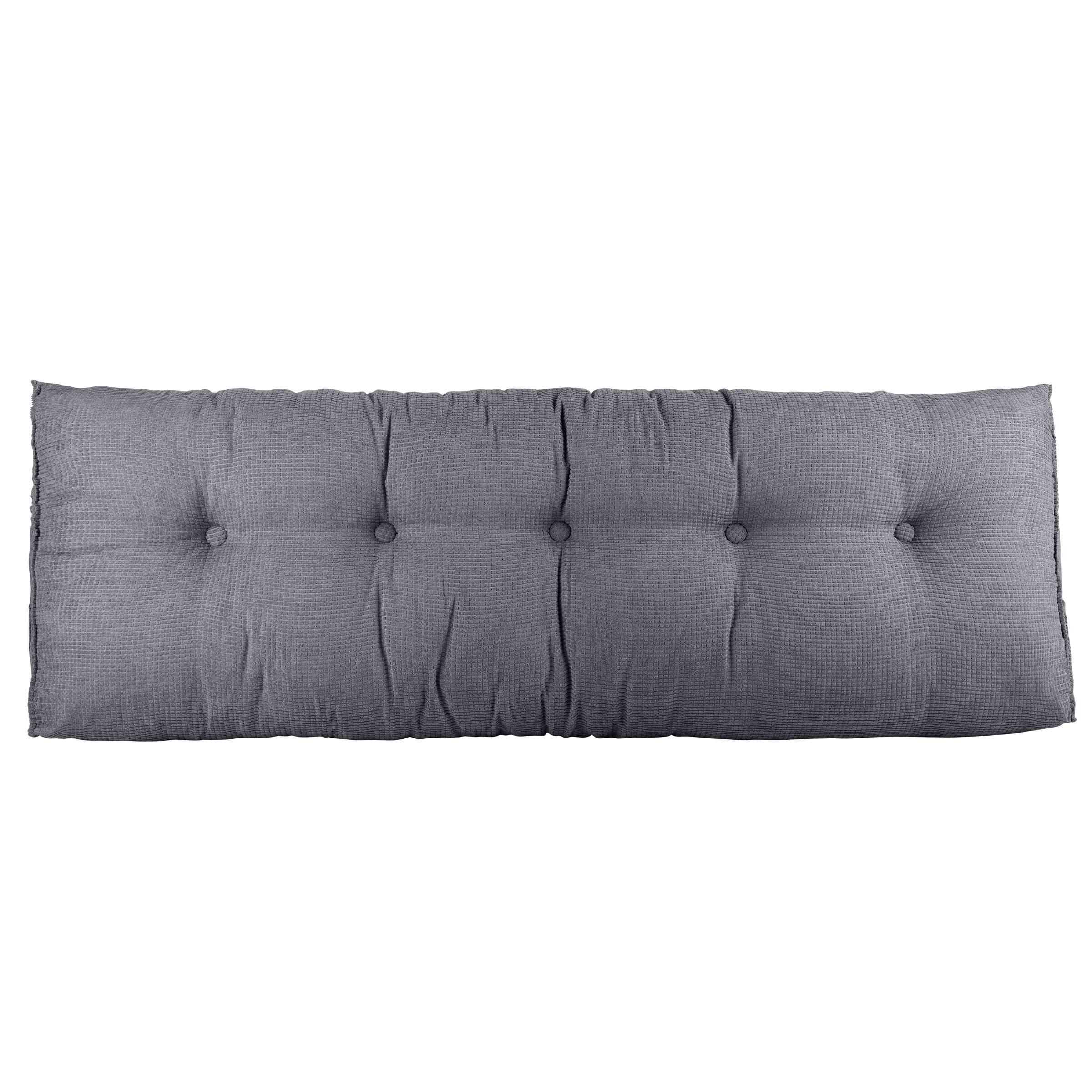 Front. Lavish Home - Lavish Home Triangle King Wedge Pillow Headboard, Gray, 70” x 19.6” - Grey.