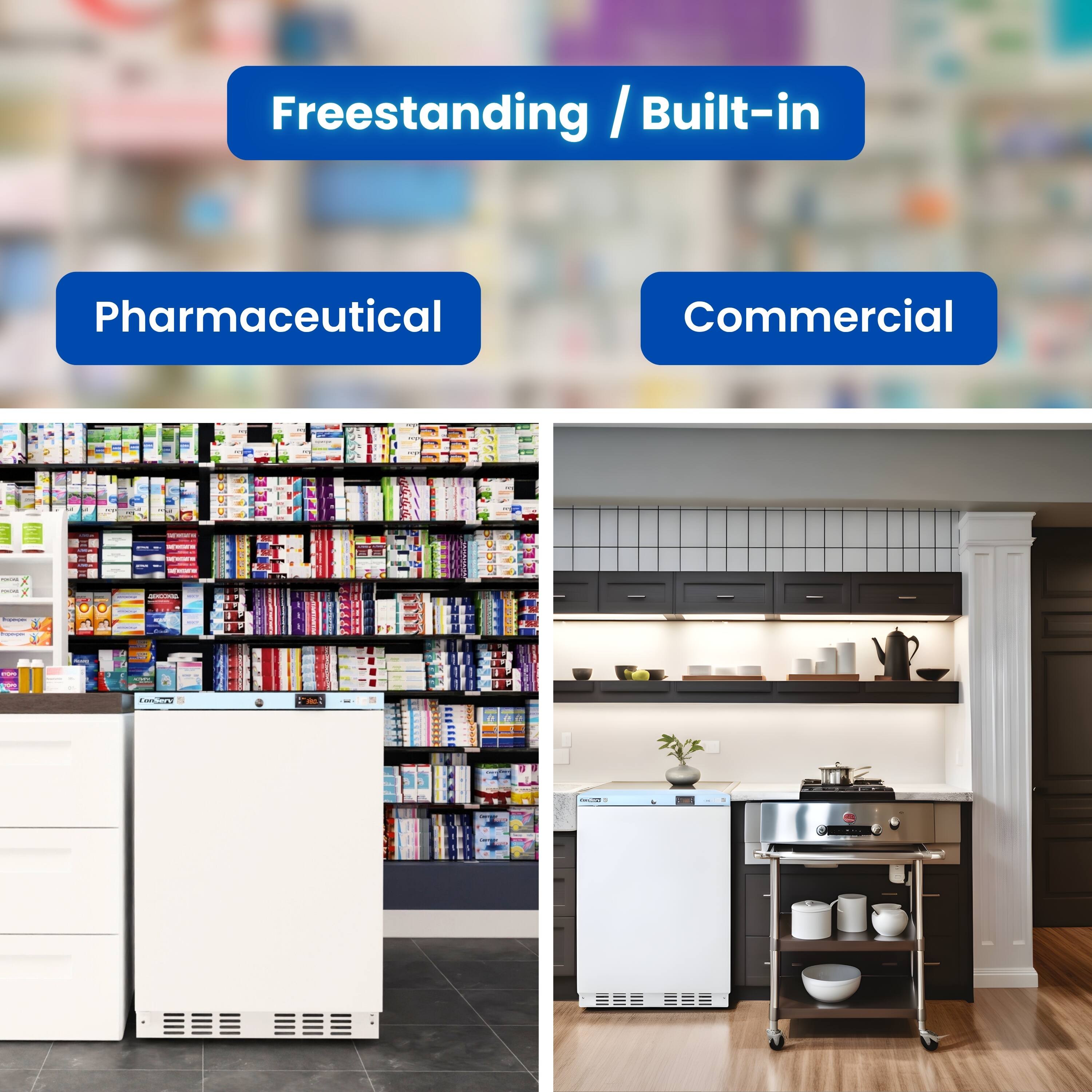 Freestanding / Built-in

Pharmaceutical Commercial