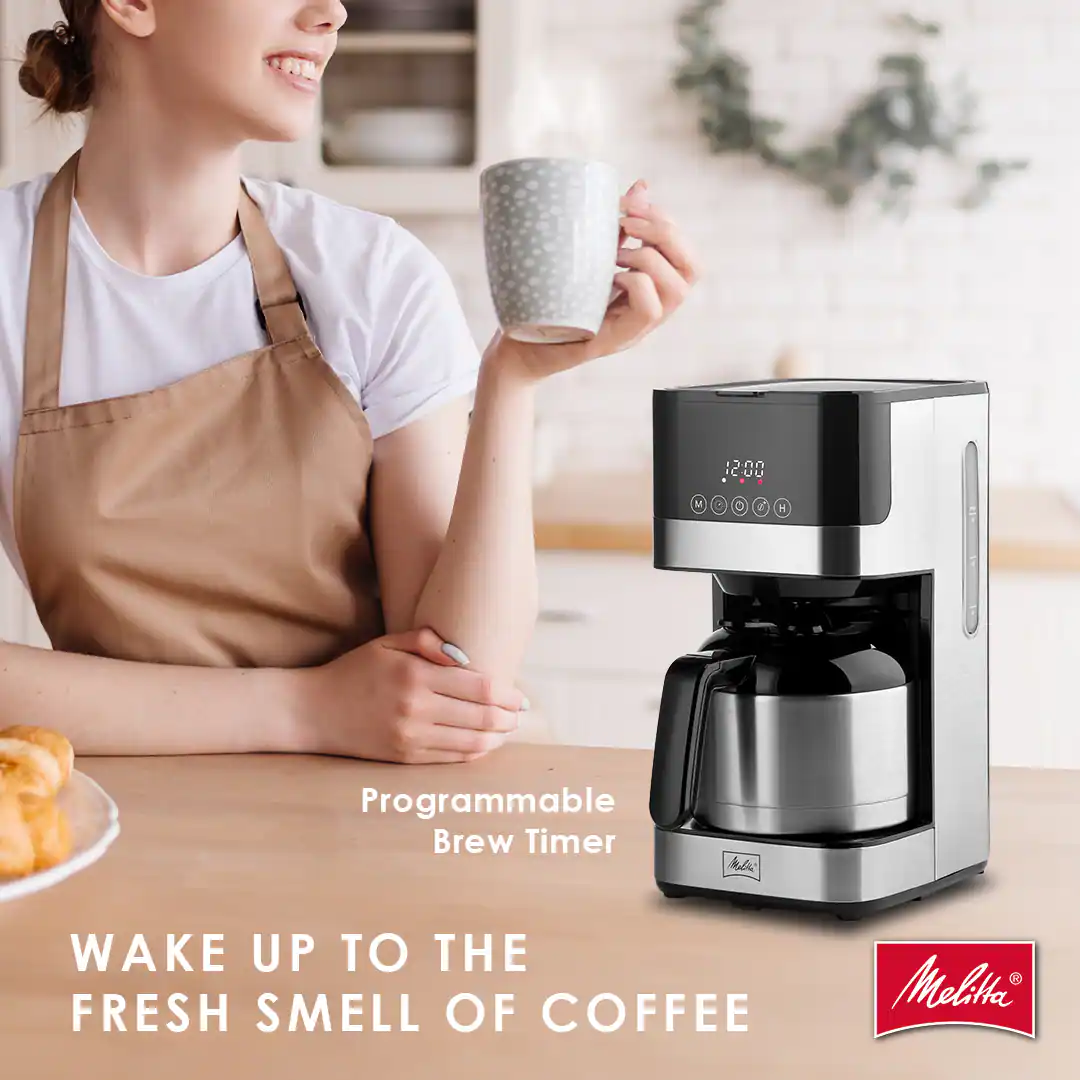200 ICOU ... M  
2 H Programmable Brew Timer  
WAKE UP TO THE FRESH SMELL OF COFFEE  
Melitta
