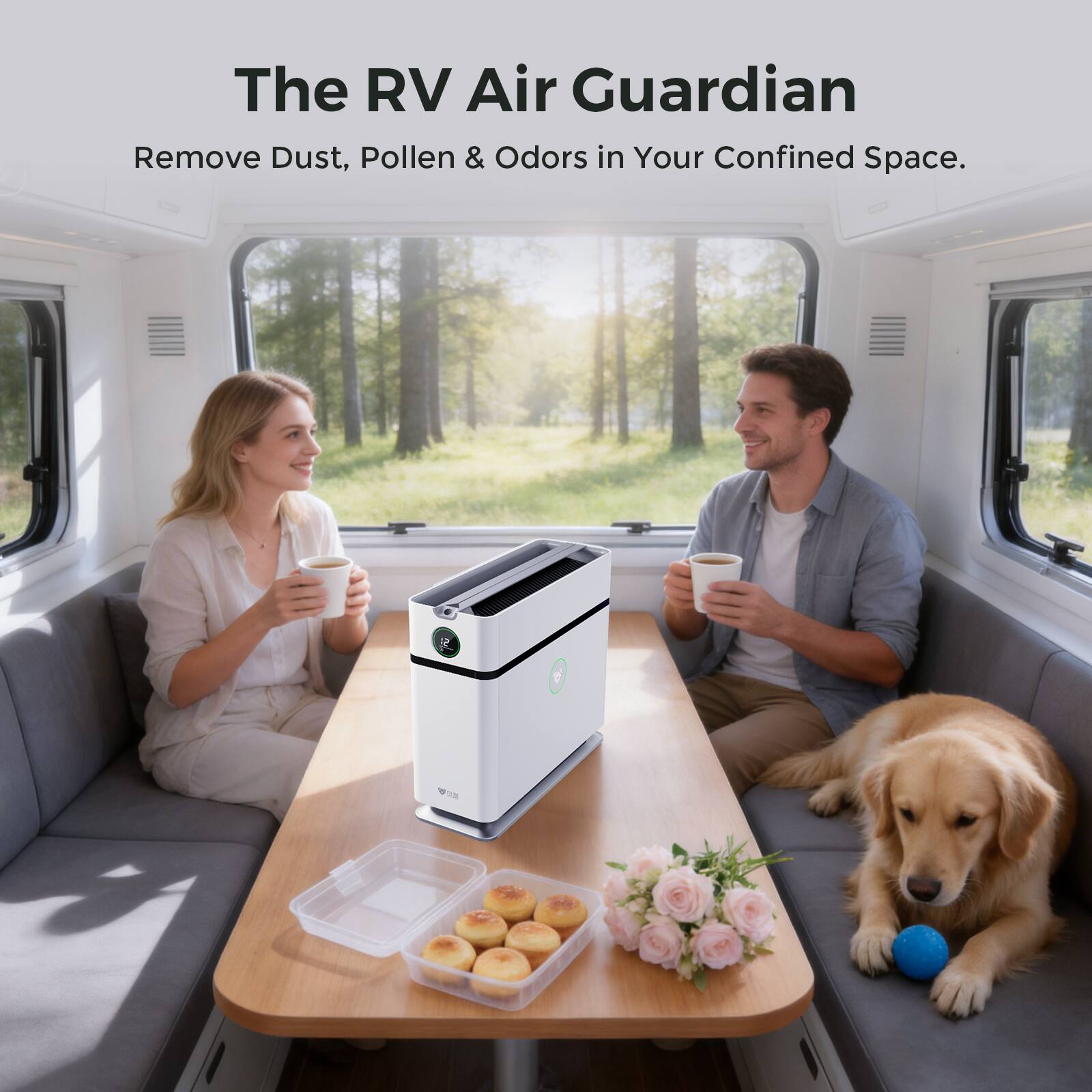 The RV Air Guardian  
Remove Dust, Pollen & Odors in Your Confined Space.