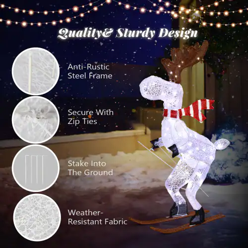 Quality & Sturdy Design

- Anti-Rustic Steel Frame
- Secure With Zip Ties
- Stake Into The Ground
- Weather-Resistant Fabric