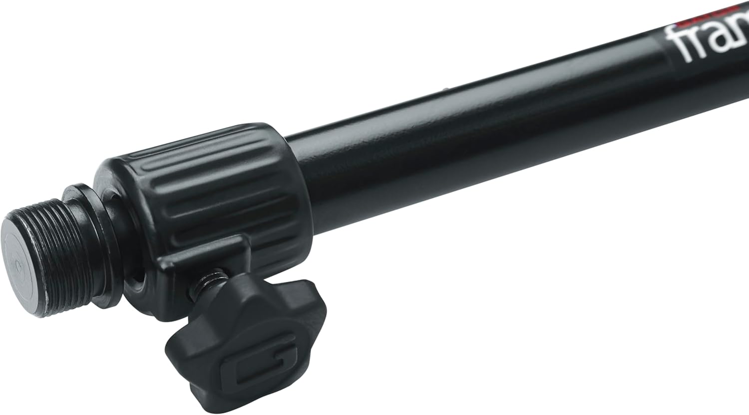 Alt View 1. Gator Frameworks - Adjustable 16-Inch Clamp-On Mini Boom with 270-Degree Rotation and Interlocking Teeth.