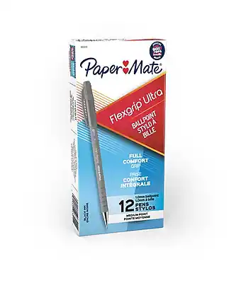 Paper Mate Flexgrip Ultra
Ballpoint Stylo Bille
Full Comfort Grip Prise de Confiance Intégrale
12 Pens Stylus
1.0mm
12 Pencils Stylos