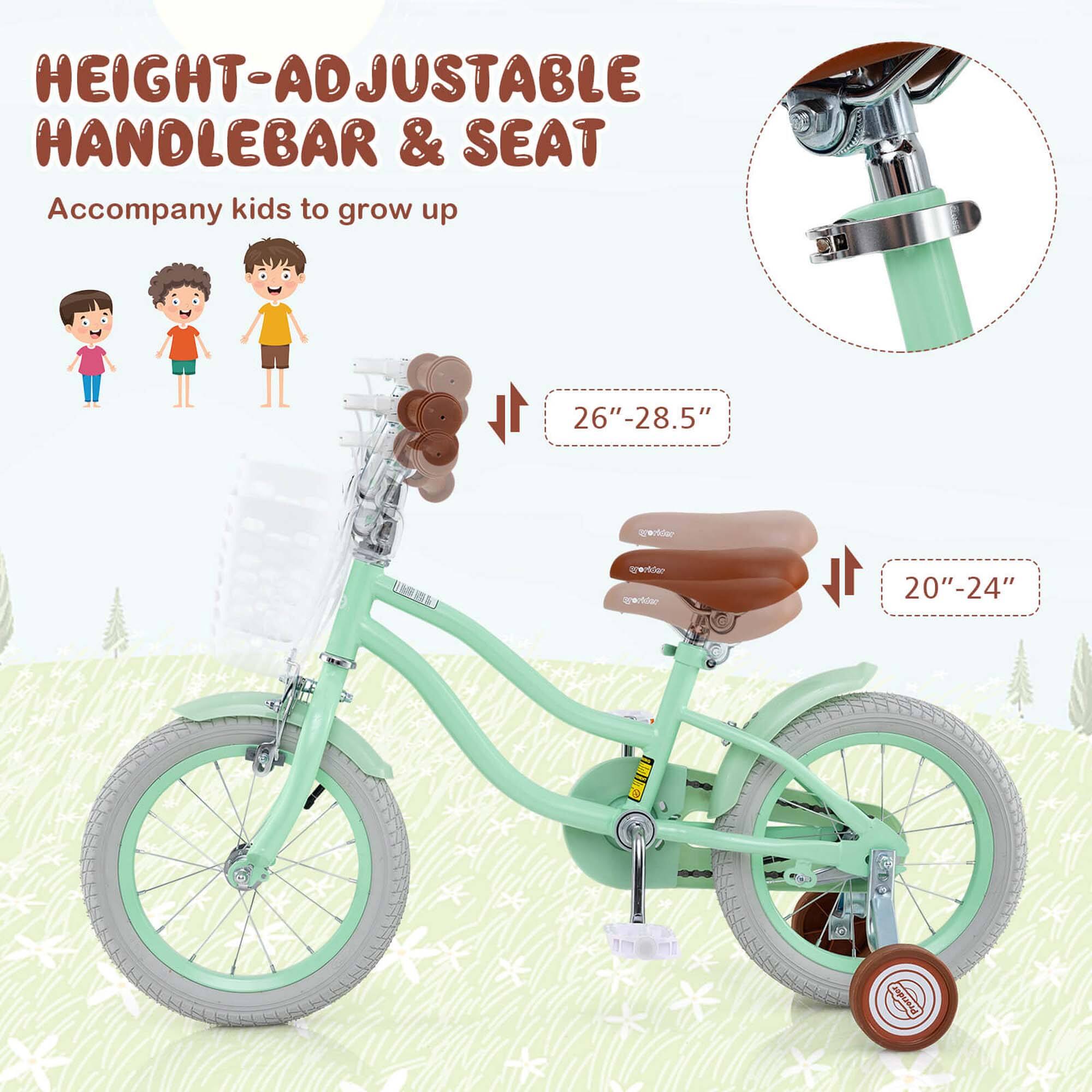 HEIGHT-ADJUSTABLE HANDLEBAR & SEAT  
Accompany kids to grow up  

26"-28.5"  

20"-24"