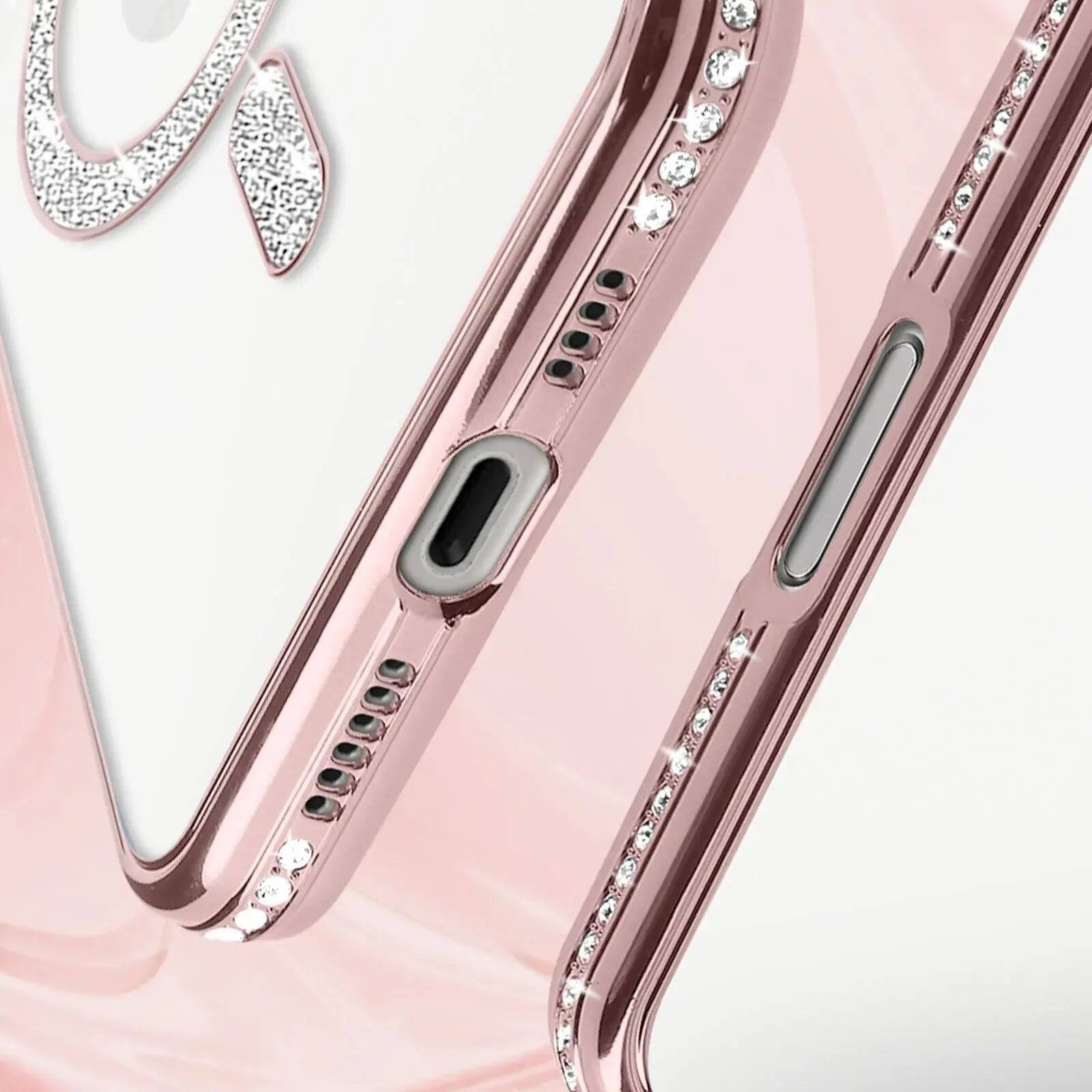 Alt View 2. Entronix - Entronix [Magnetic] Case for iPhone 16 Pro Max - [Clear Back] Luxury Diamonds - Black.