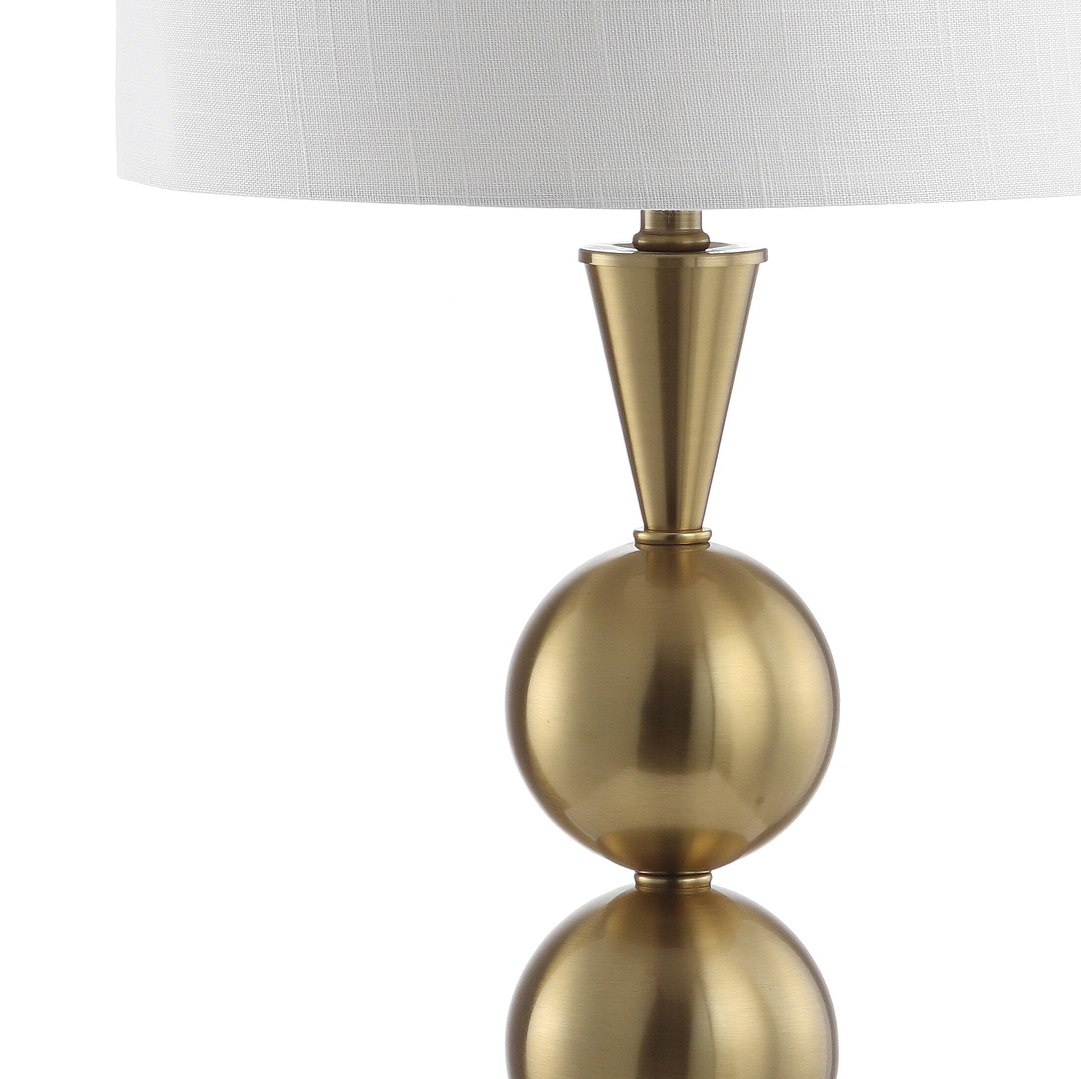 Alt View 6. Jonathan Y - Mackenzie 33" Metal LED Table Lamp, Brass - Brass Gold.