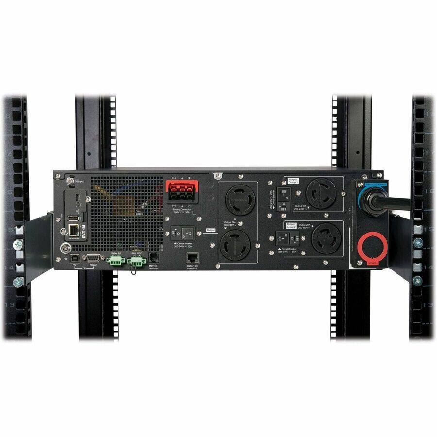 Alt View 4. Eaton - Eaton 9PX G2 6000VA 5400W 208V Online Double-Conversion UPS - L6-30P or Hardwired Input, 2 L6-20R, 2 L6-30R, Hardwired - Black.