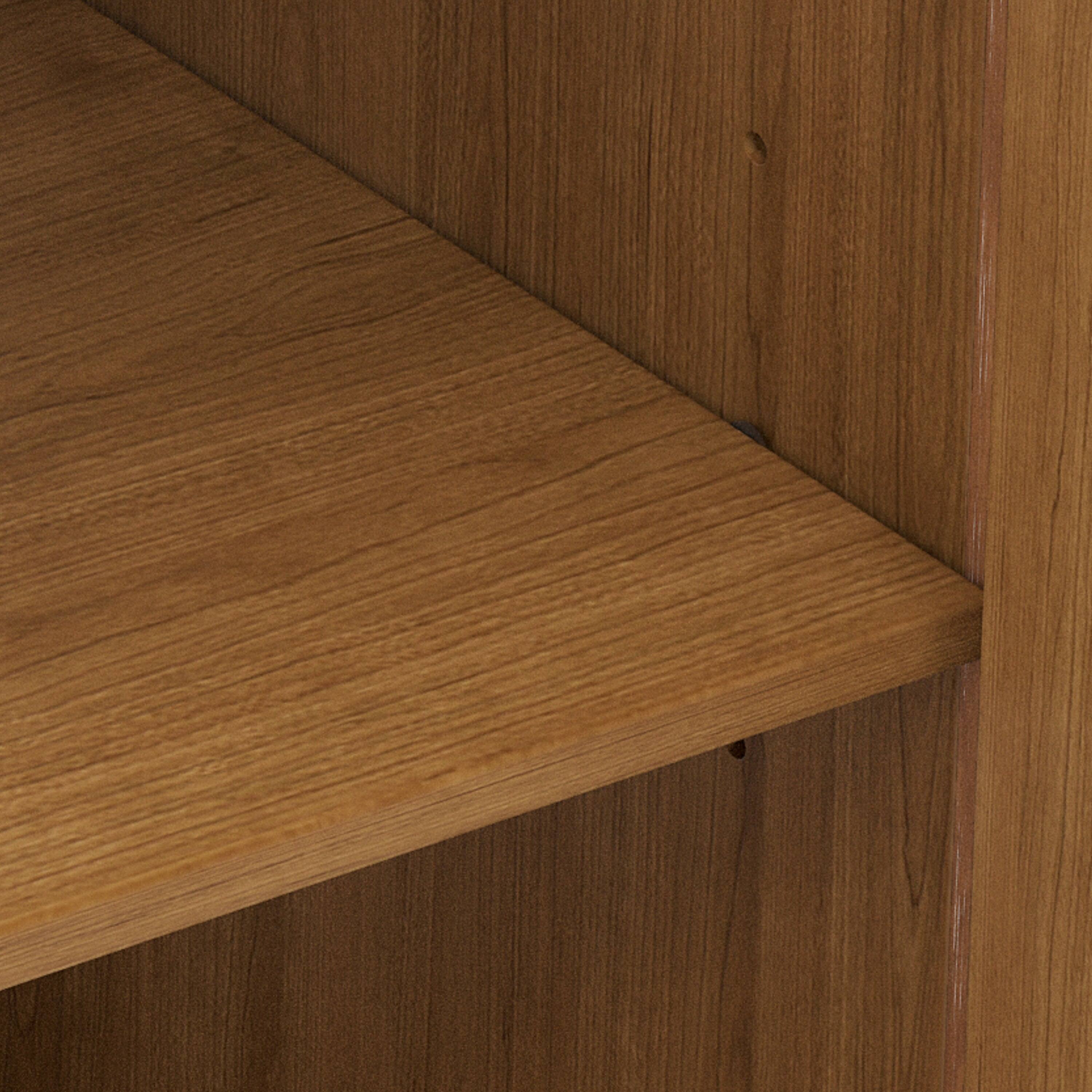 Angle. Boyel Living - 31 Inch Farmhouse Bathroom Vanity with Ceramic Sink Rustic Cabinet Bronze Pulls Soft Close Antique Natural - AntiqueNatural.