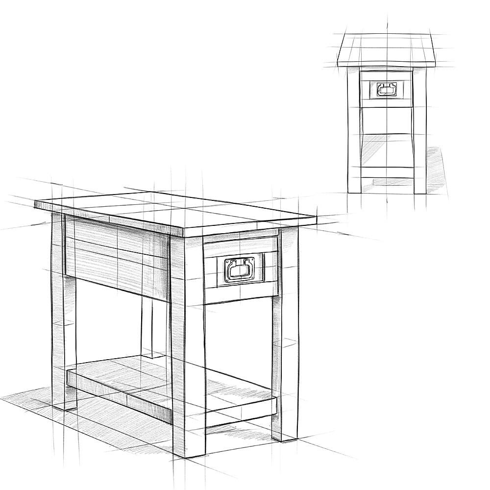 Alt View 40. Simpli Home - Monroe Narrow Side Table - Farmhouse Grey.
