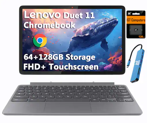 Lenovo Duet 11 Chromebook
IST Computers
64+128GB Storage
FHD+ Touchscreen