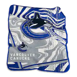 Logo Brands - Vancouver Canucks 50" x 60" Swirl Raschel Throw Blanket - Multicolor