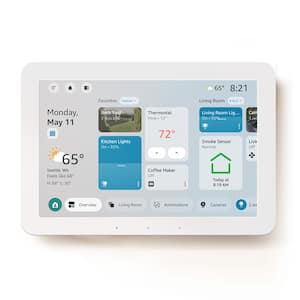 Amazon - Echo Hub Smart Home Control Panel with Alexa+ - White