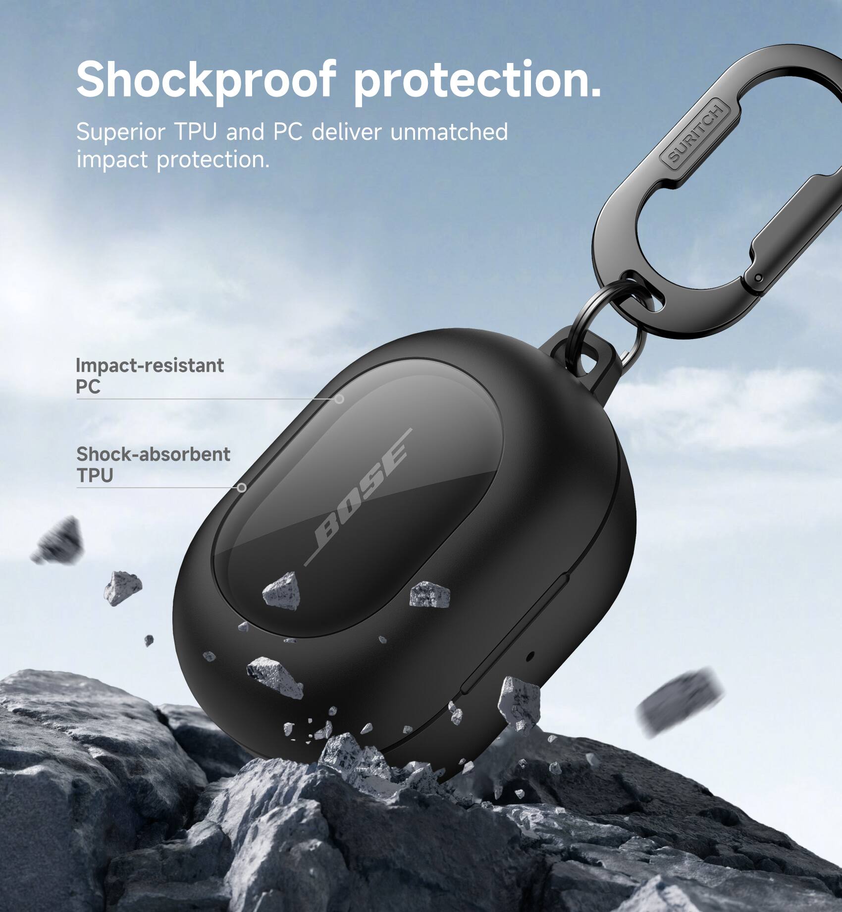 Shockproof protection. Superior TPU and PC deliver unmatched impact protection. Impact-resistant PC Shock-absorbent TPU
