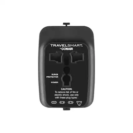 TRAVELSMART by CONAIR SURGE PROTECTOR POWER
CAUTION: To reduce risk of fire or electric shock, use only with these plug types: