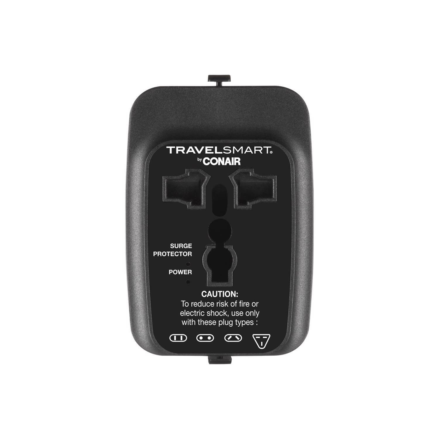 TRAVELSMART by CONAIR SURGE PROTECTOR POWER

CAUTION: To reduce risk of fire or electric shock, use only with these plug types: