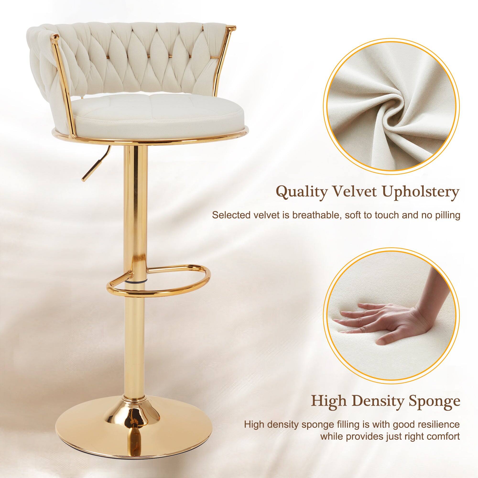 Quality Velvet Upholstery  
Selected velvet is breathable, soft to touch and no pilling  

High Density Sponge  
High density sponge filling is with good resilience while provides just right comfort