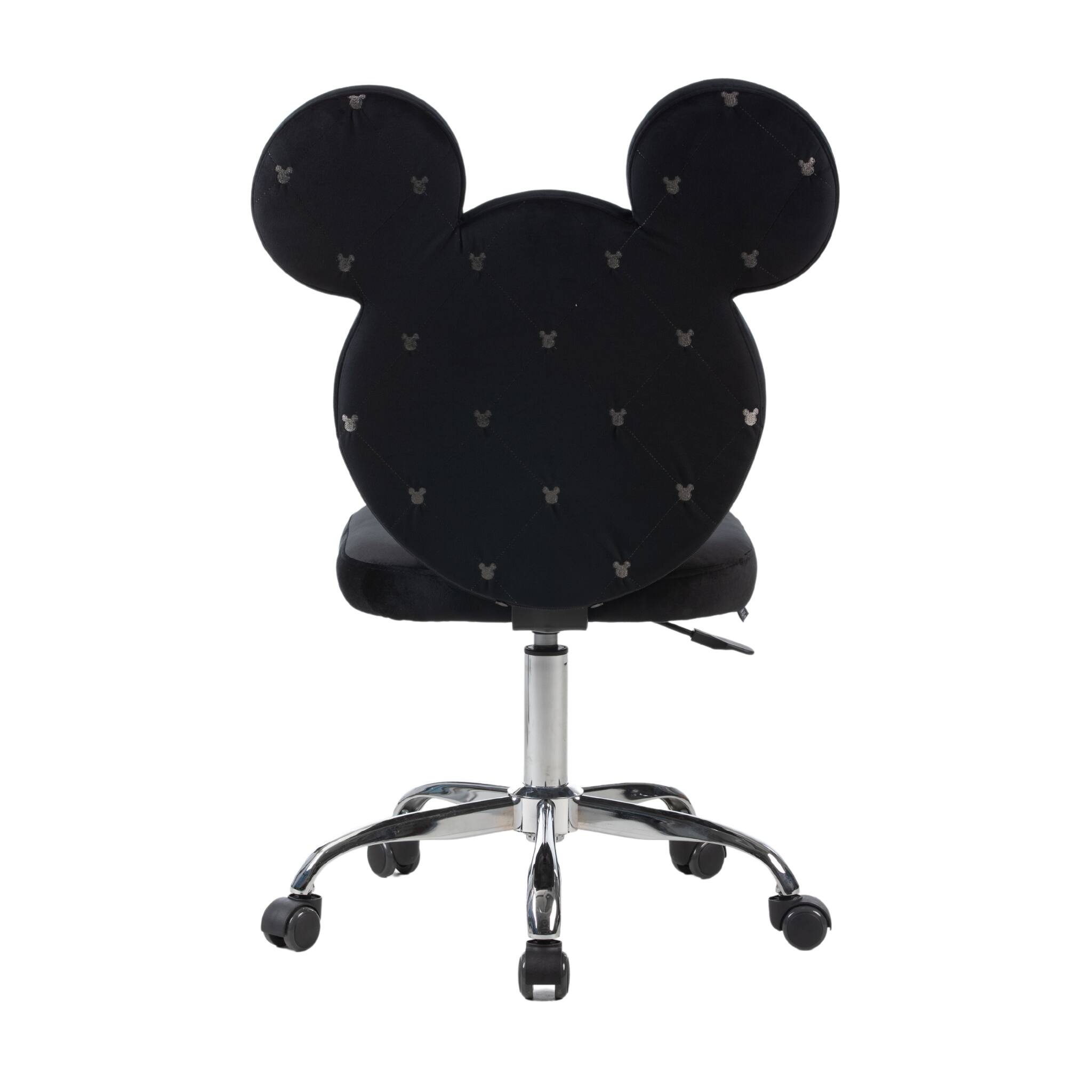 Back. Impressions Vanity Co. - Mickey Mouse Swivel Vanity Chair - Black.