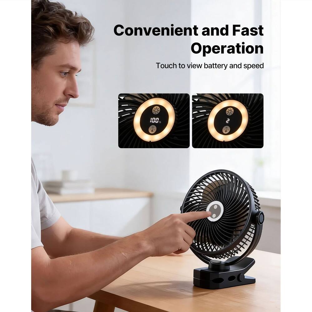 Convenient and Fast Operation  
Touch to view battery and speed
