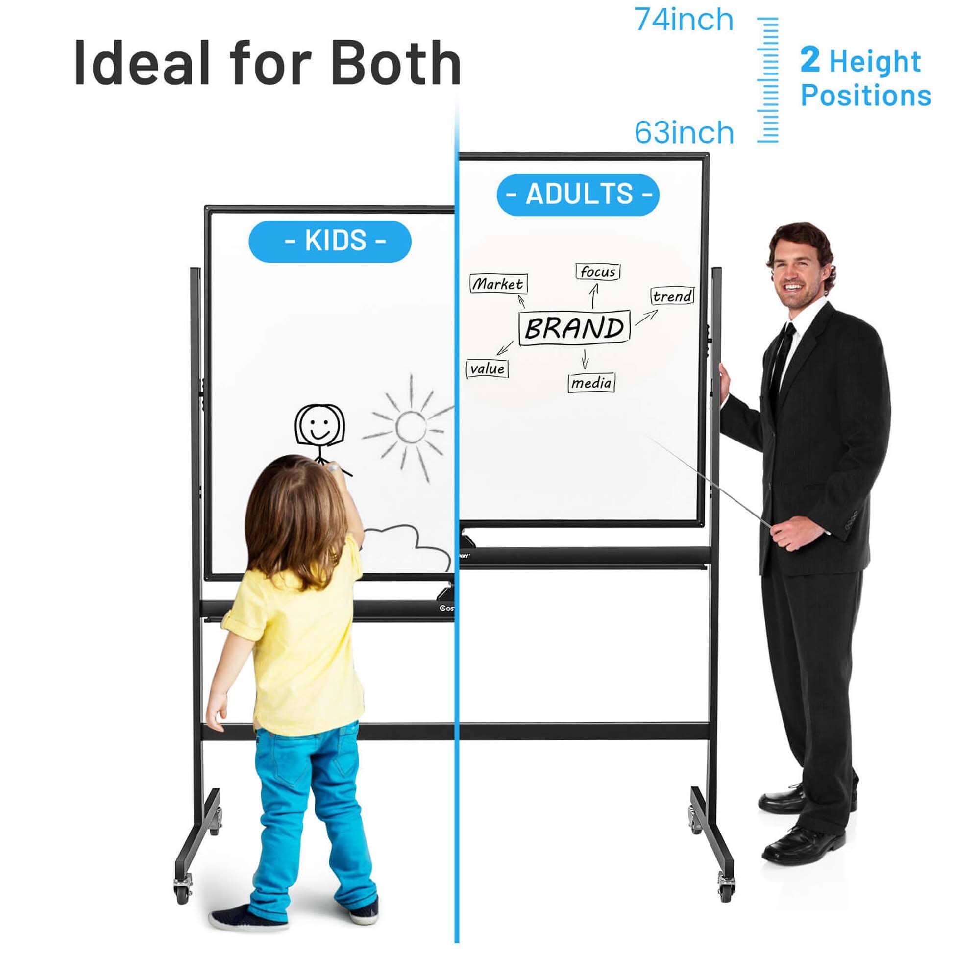 Ideal for Both 74inch 2 Height Positions 63inch - ADULTS - I KIDS I focus Market trend BRAND value media O