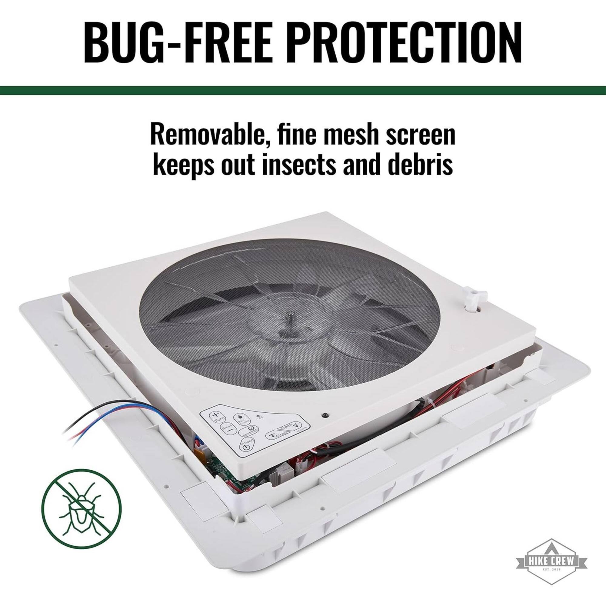 BUG-FREE PROTECTION

Removable, fine mesh screen keeps out insects and debris

+ 1 HIKE CREW